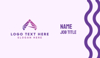 Modern Purple Letter A Business Card Image Preview