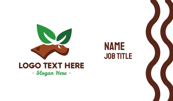 Eco Leaf Elk Business Card Design Image Preview