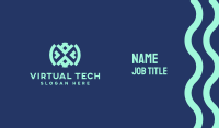 Native Blue Textile Business Card Image Preview