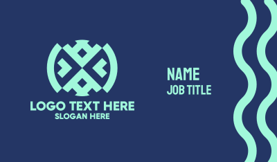 Native Blue Textile Business Card Image Preview