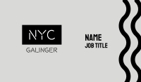 NYC Business Card Image Preview