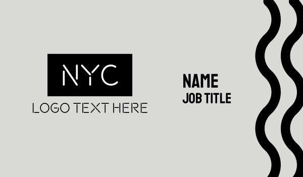 NYC Business Card Design Image Preview