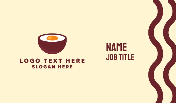 Egg Bowl Business Card Design Image Preview