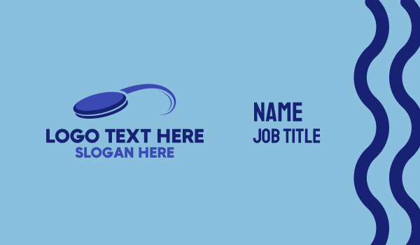 Blue Frisbee Business Card Design Image Preview