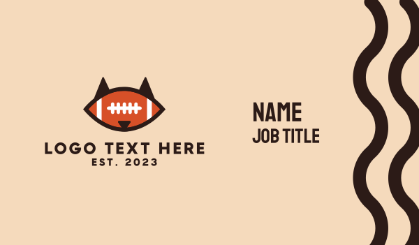 Fox Football Mascot Business Card Design Image Preview