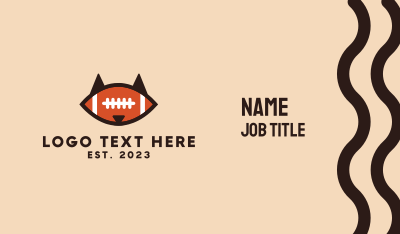 Fox Football Mascot Business Card Image Preview