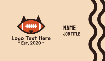 Fox Football Mascot Business Card