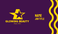 Yellow Celebrity Star Business Card Image Preview