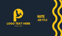 Yellow Pelican Letter P Business Card Image Preview