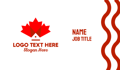 Canadian Maple Leaf Home Business Card