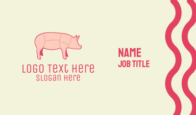 Pig Butcher Meat Shop Business Card Image Preview
