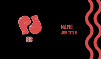 Red Boxing Gloves Business Card Design