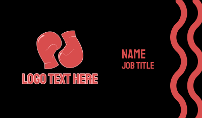 Red Boxing Gloves Business Card Image Preview