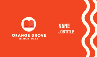 Orange Book Business Card Image Preview