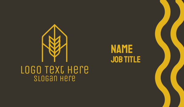 Orange Wheat Arch Business Card Design Image Preview