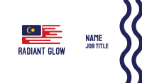 Flying Malaysian Flag Business Card Image Preview