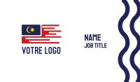 Flying Malaysian Flag Business Card Image Preview