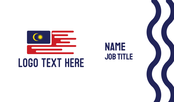 Flying Malaysian Flag Business Card Design Image Preview