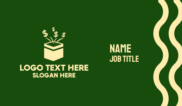 Dollar Box Business Card Design Image Preview