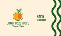 Minimalist Orange Fruit Business Card Design