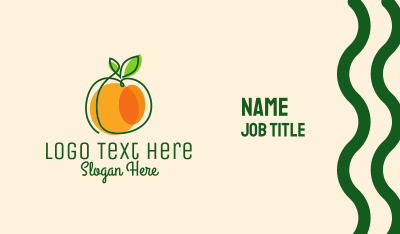 Minimalist Orange Fruit Business Card