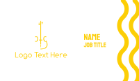 Yellow Minimalist Violin Business Card Image Preview
