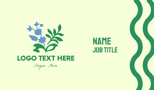 Blue Flower Garden Business Card Design Image Preview