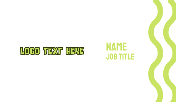 Green & Childish Business Card Design Image Preview