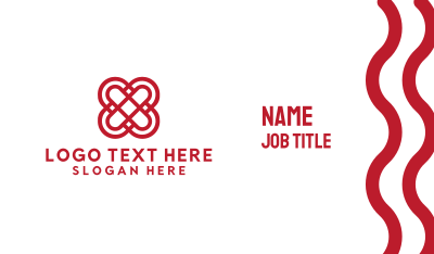 Red X Letter Business Card Image Preview