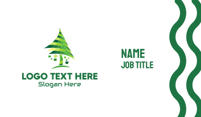 Digital Pixel Tree  Business Card Image Preview