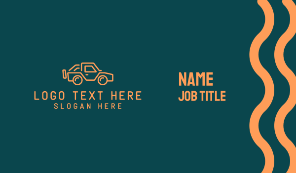 Modern Style Jeep SUV Business Card Design Image Preview