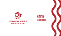 Red Polygon House Business Card Image Preview