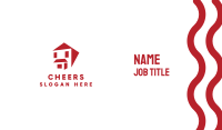 Red Polygon House Business Card Image Preview