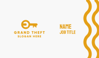 Orange Locksmith Key  Business Card Image Preview