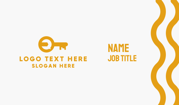 Orange Locksmith Key  Business Card Design Image Preview