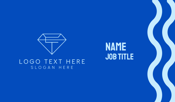 Blue Diamond Letter C Business Card Design Image Preview