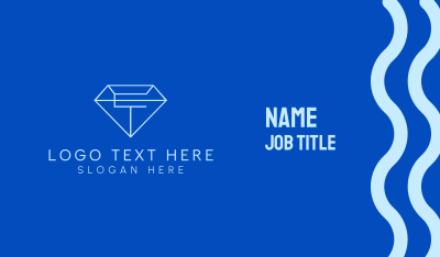 Blue Diamond Letter C Business Card Image Preview