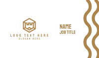 Gold Hexagon Castle Business Card Image Preview