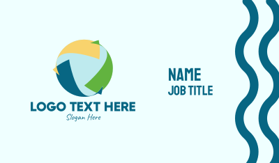 Generic Sustainable Arrows  Business Card Image Preview