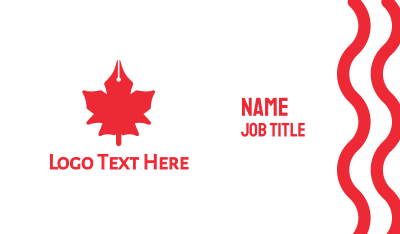 Canadian Writer Business Card Image Preview