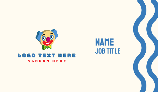 3D Clown Face  Business Card Design Image Preview