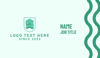 Green Shield Badge Business Card Image Preview