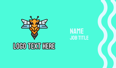 Flying Hornet Wasp Business Card