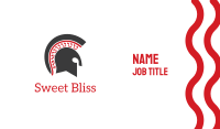 Red & Grey Spartan Helmet Business Card Image Preview