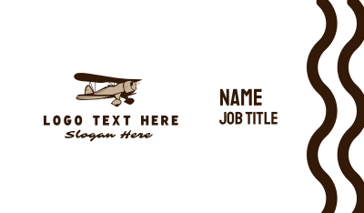 Vintage Plane Business Card Image Preview