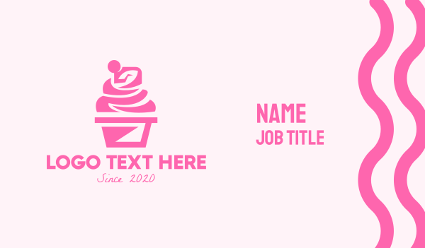 Pink Cupcake Business Card Design