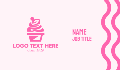 Pink Cupcake Business Card