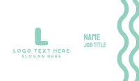 Turquoise Bold Letter A Business Card Design