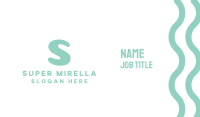 Turquoise Bold Letter A Business Card Image Preview