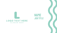 Turquoise Bold Letter A Business Card Image Preview